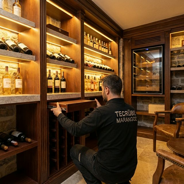 Şarap Mahzenleri: Ahşap Raf Sistemlerinde İklimlendirme ve Estetik